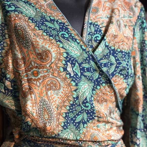 Earthbound Wrap around Twice Tunic mini dress large - Picture 11 of 13